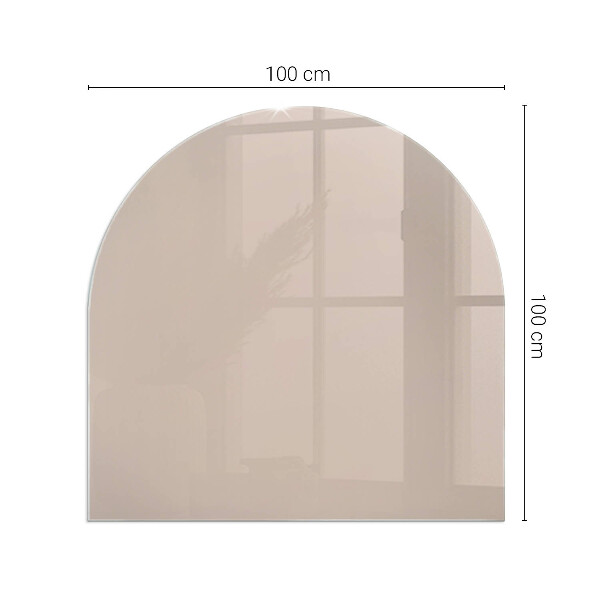 Half-oval toughened glass hearths Colour Light Brown