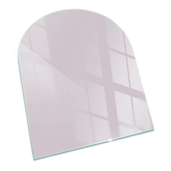 Half-oval tempered glass hearth Light purple colour