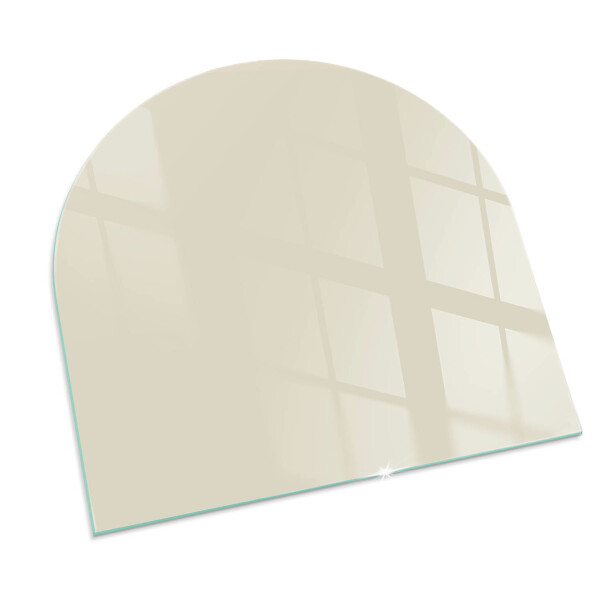 Half-oval toughened glass hearths Colour Beige