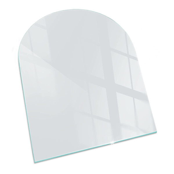 Half-oval toughened glass hearths Colour White