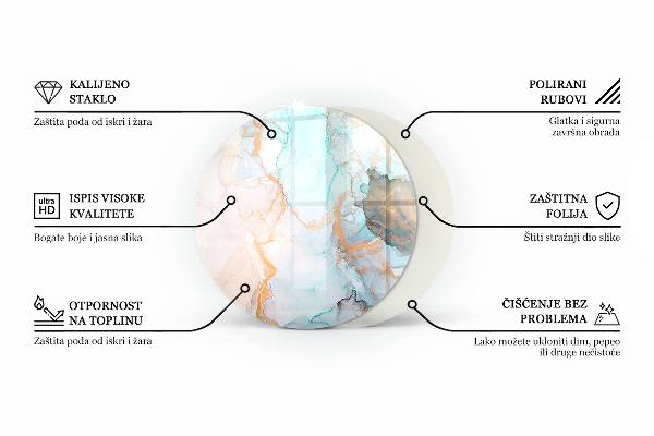 Round glass hearths for wood burners Wood grain in cross-section