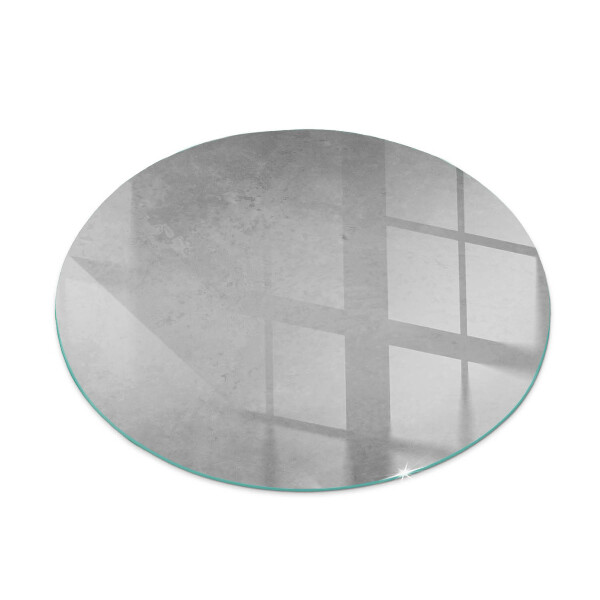 Round glass hearths for wood burners Concrete texture with effect