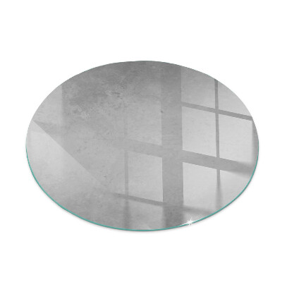 Round glass hearths for wood burners Concrete texture with effect
