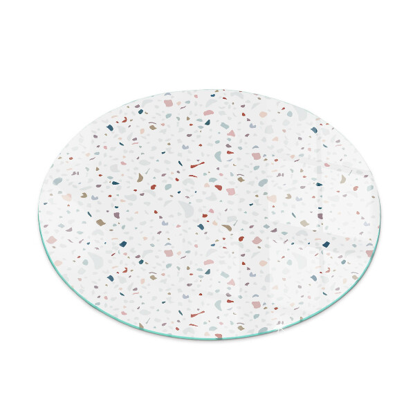 Round glass wood burner hearth Pattern with small shapes