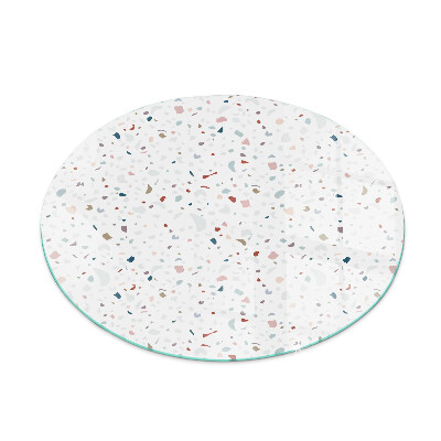 Round glass wood burner hearth Pattern with small shapes