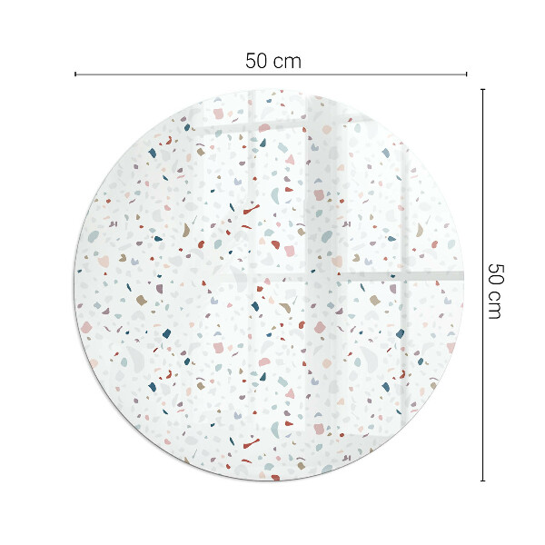 Round glass wood burner hearth Pattern with small shapes