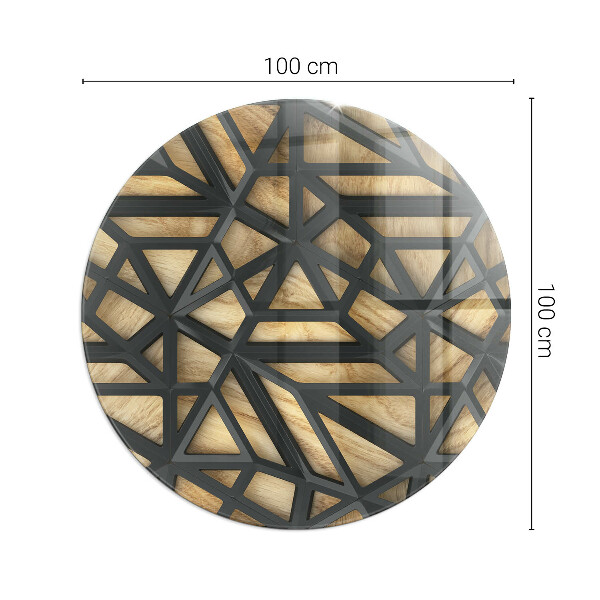 Round glass wood burner hearth Geometry with wood