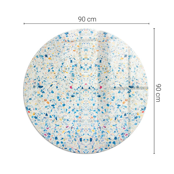 Round glass wood burner hearth Abstract texture pattern