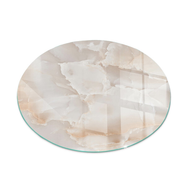 Round glass wood burner hearth Natural stone pattern