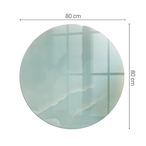 Round glass fire hearth Delicate marble pattern