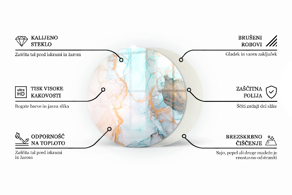 Round glass hearths for wood burners Colour Grey-brown
