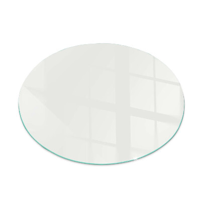 Round glass wood burner hearth Ivory colour