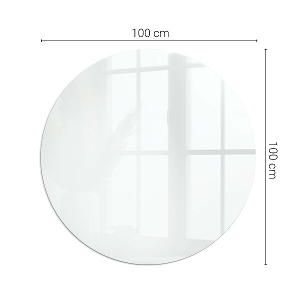 Round glass hearths for wood burners Colour White