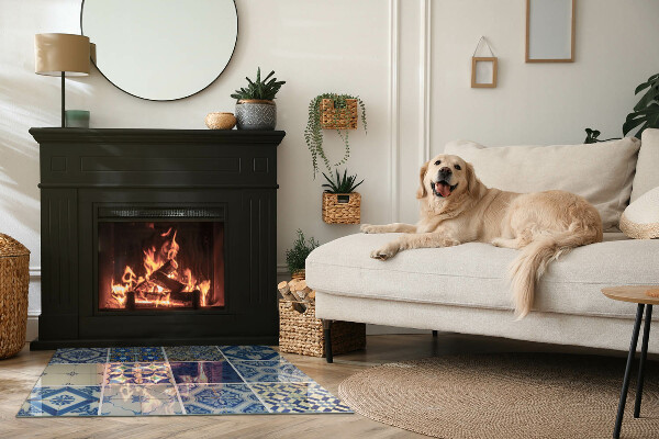 Rectangular glass hearth Ceramic tile patterns