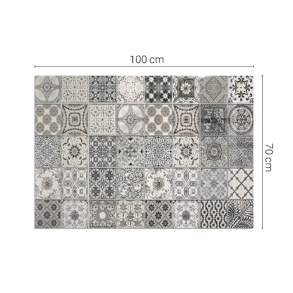 Rectangular glass hearth for log burner Decorative tile patterns