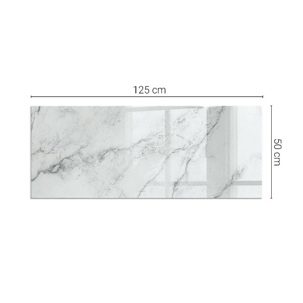 Rectangular glass hearth for wood stove Marble pattern with veins