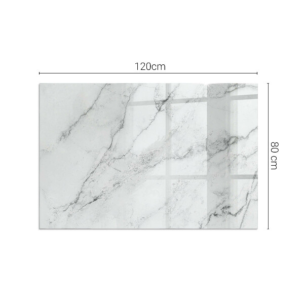 Rectangular glass hearth for wood stove Marble pattern with veins