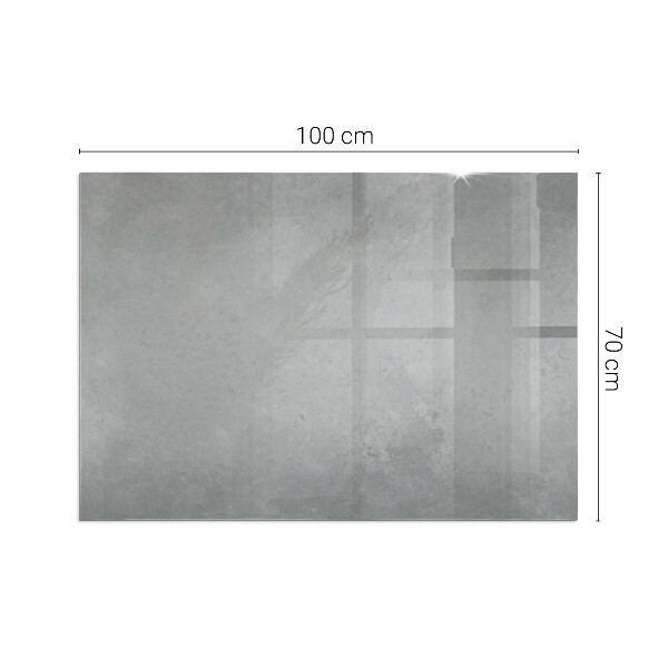 Rectangular glass hearth Concrete texture with effect