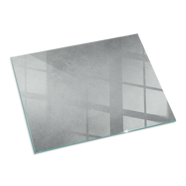 Rectangular glass hearth Concrete texture with effect