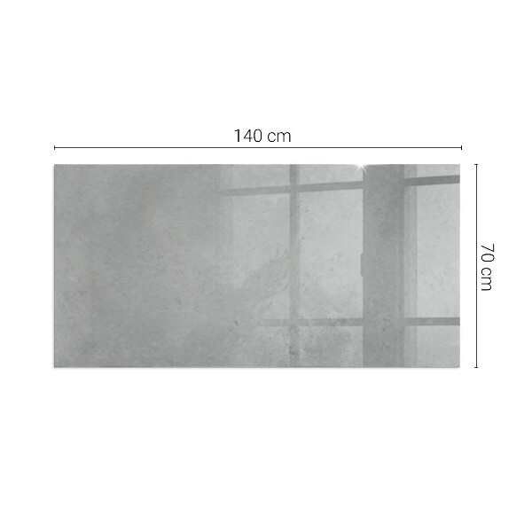 Rectangular glass hearth Concrete texture with effect