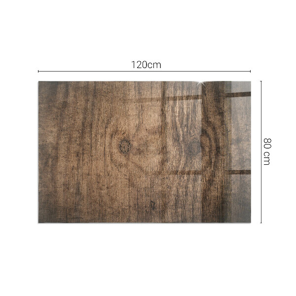 Rectangular glass hearth for log burner Natural wood pattern