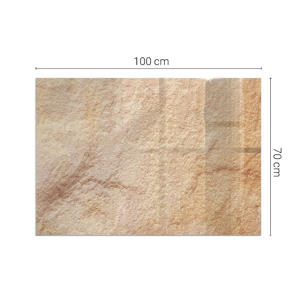 Rectangular glass hearth for wood stove Natural stone texture