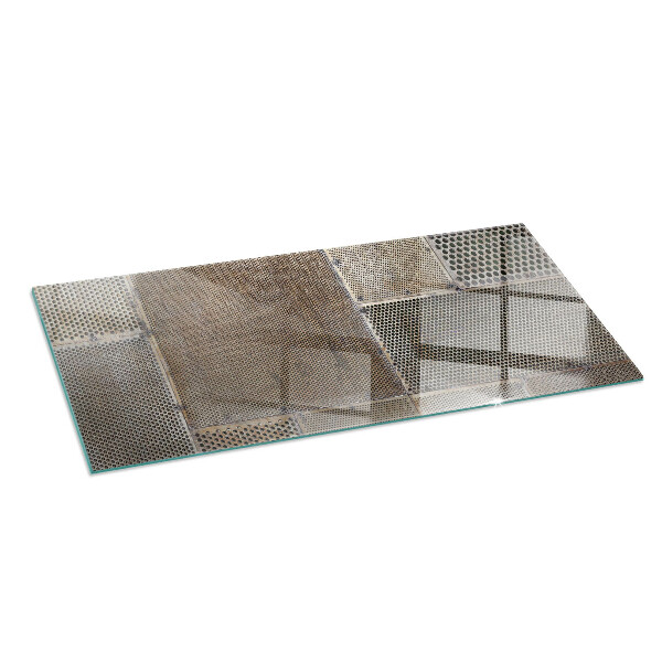 Rectangular glass hearth Perforated sheet pattern