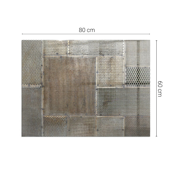 Rectangular glass hearth Perforated sheet pattern
