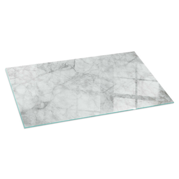 Rectangular glass hearth for wood stove Marble structure pattern