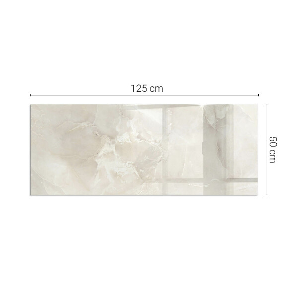 Rectangular glass hearth Natural marble pattern