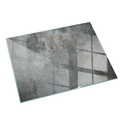 Rectangular glass hearth Raw surface texture
