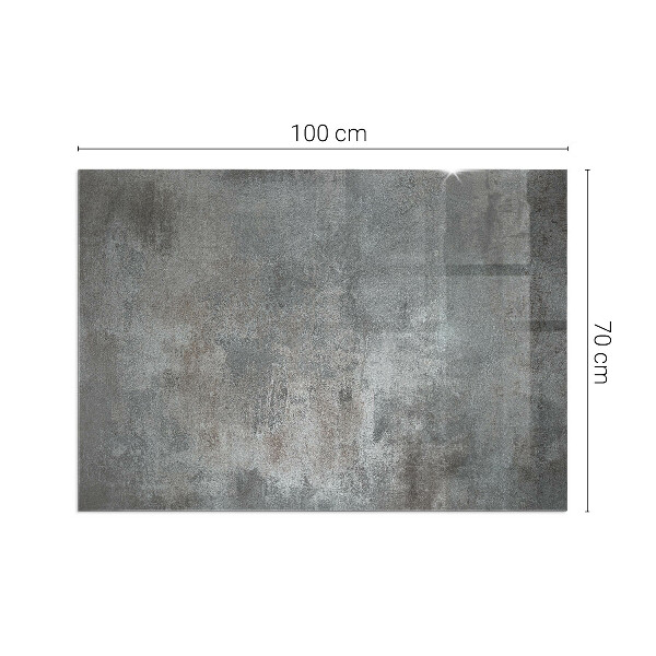 Rectangular glass hearth Raw surface texture