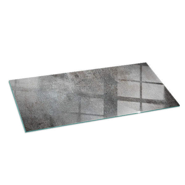 Rectangular glass hearth Raw surface texture