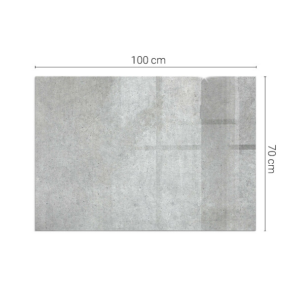 Rectangular glass hearth Raw concrete texture