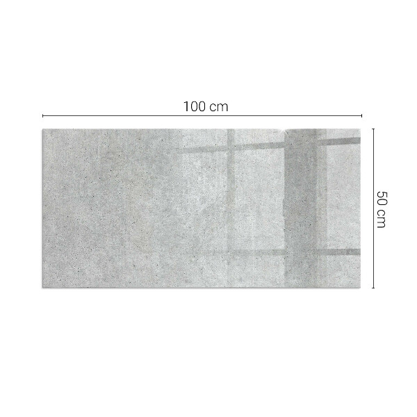 Rectangular glass hearth Raw concrete texture