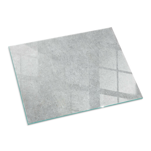 Rectangular glass hearth Raw concrete texture