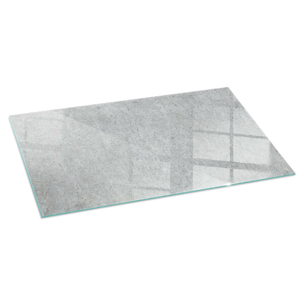 Rectangular glass hearth Raw concrete texture