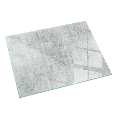 Rectangular glass hearth for log burner Raw concrete texture