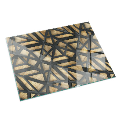 Rectangular glass hearth for wood stove Geometry with wood