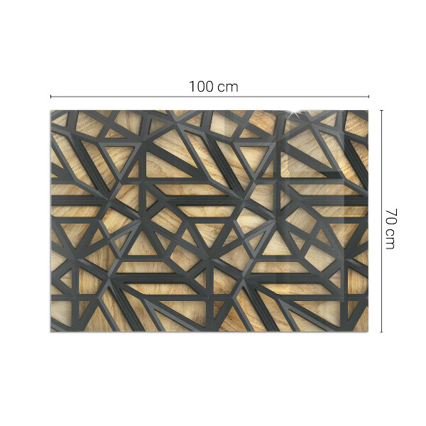 Rectangular glass hearth for wood stove Geometry with wood