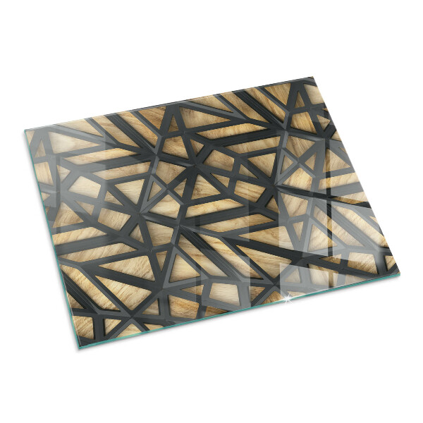 Rectangular glass hearth for wood stove Geometry with wood