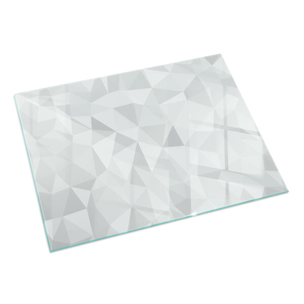 Rectangular glass hearth Abstract geometric pattern