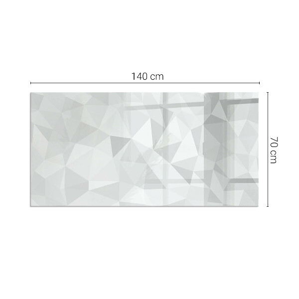 Rectangular glass hearth Abstract geometric pattern
