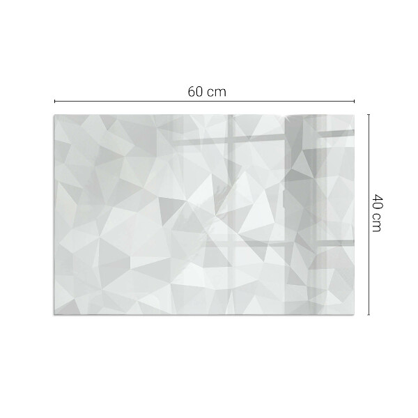 Rectangular glass hearth Abstract geometric pattern