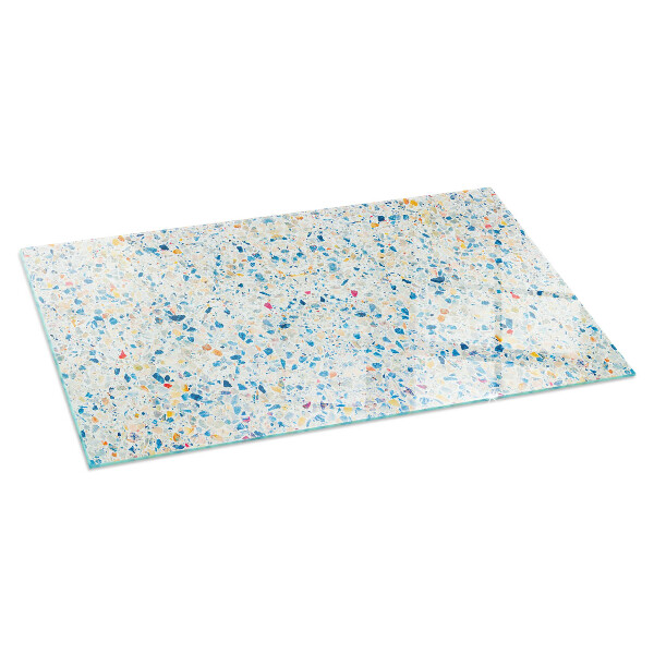 Rectangular glass hearth for wood stove Abstract texture pattern