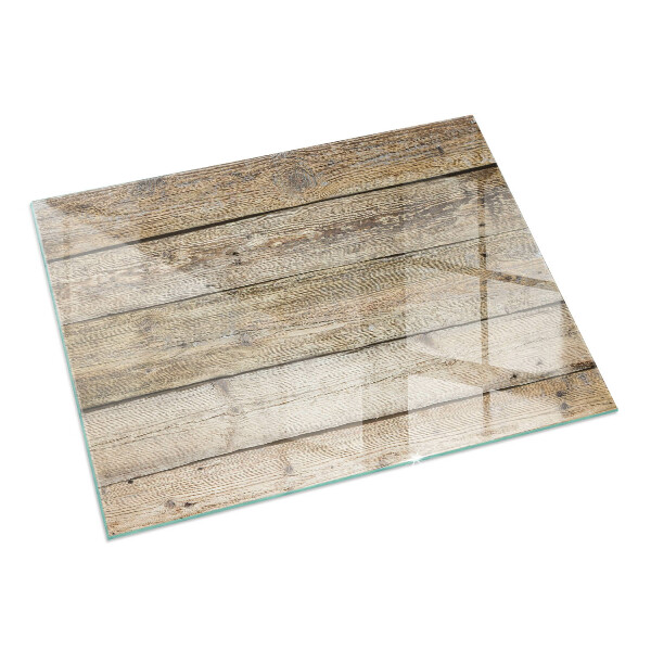 Rectangular glass hearth for wood stove Natural wood boards