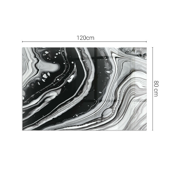 Rectangular glass hearth for log burner Abstract waves and lines