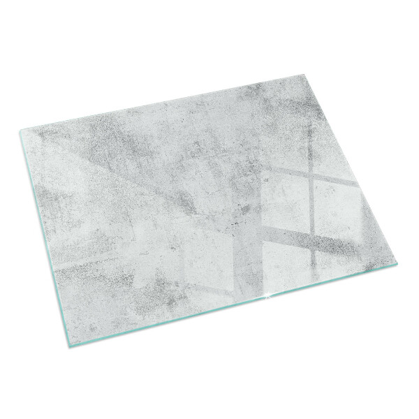 Rectangular glass hearth for wood stove Raw concrete texture