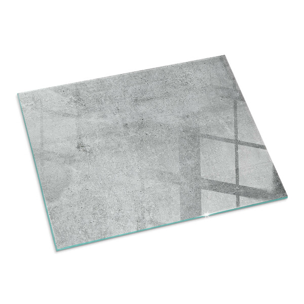 Rectangular glass hearth Raw concrete texture
