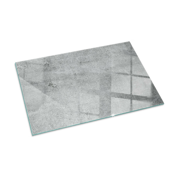 Rectangular glass hearth Raw concrete texture